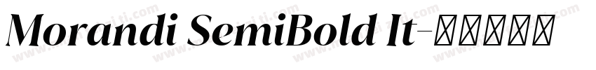 Morandi SemiBold It字体转换